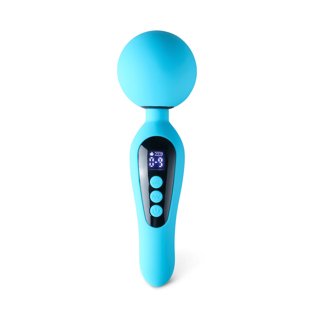 LED Display Rechargeable Warming Massage Wand Vibrator, 17 Function