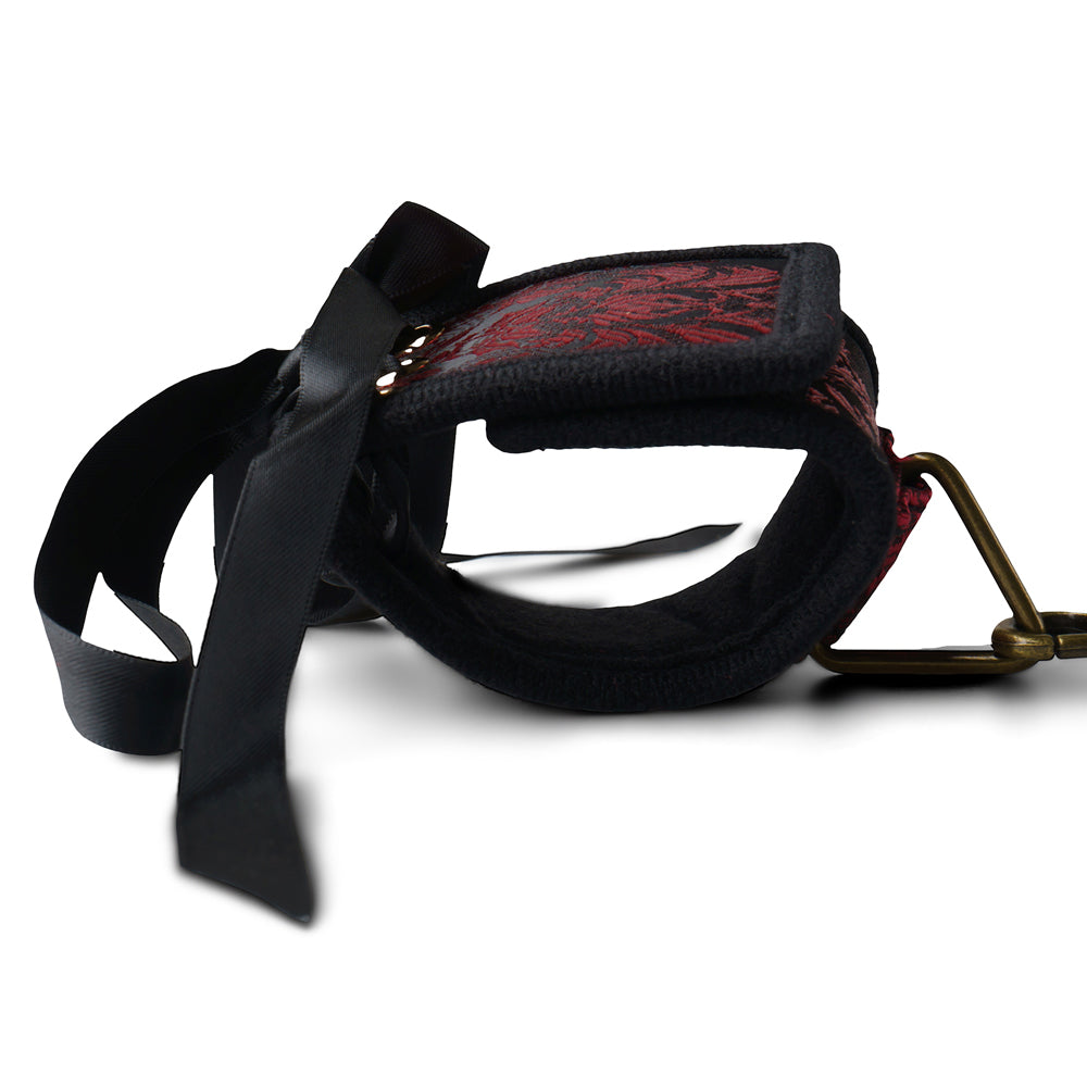 Lace Handcuffs with Bronze Hardware & D-Ring