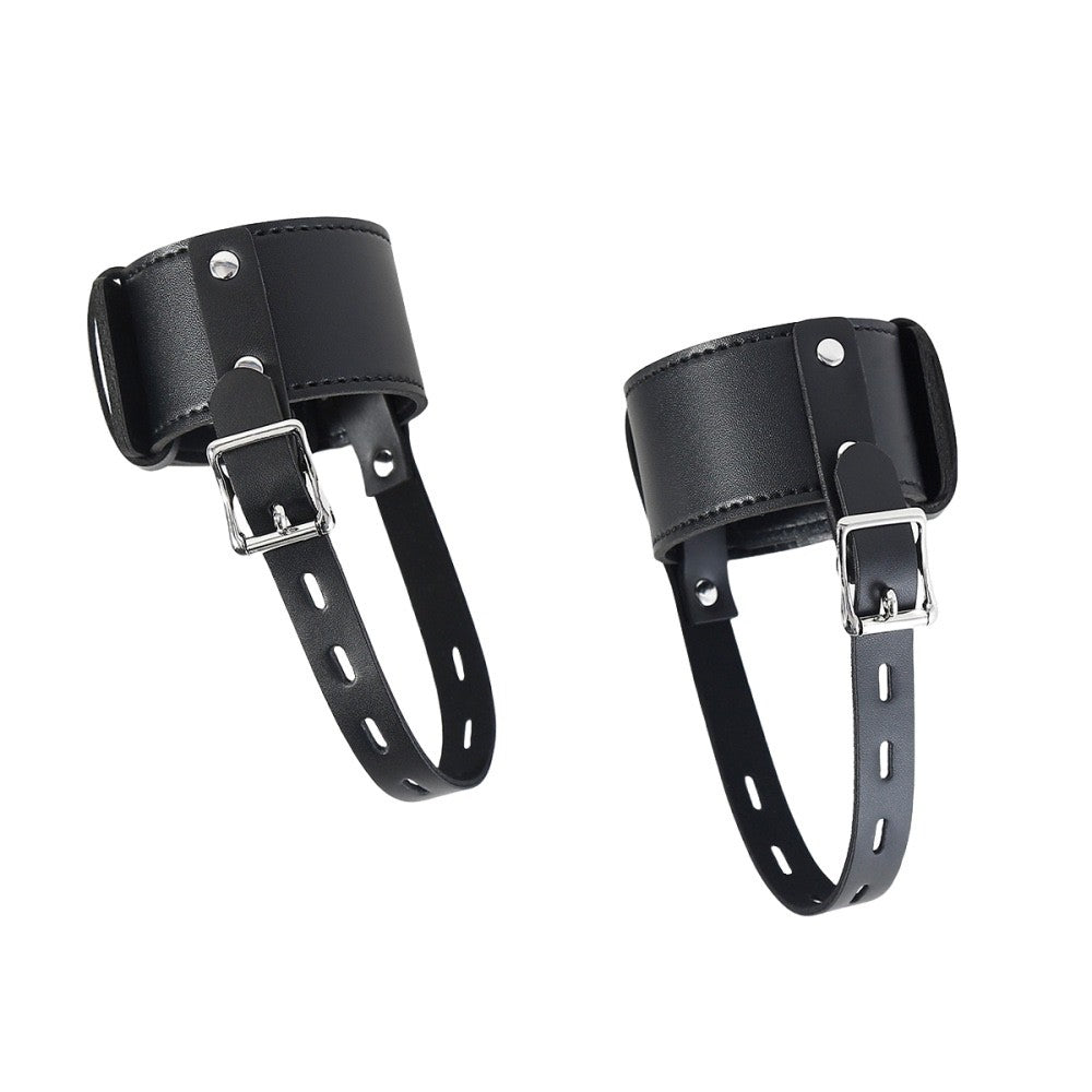 Faux Leather Locking Heel Cuffs