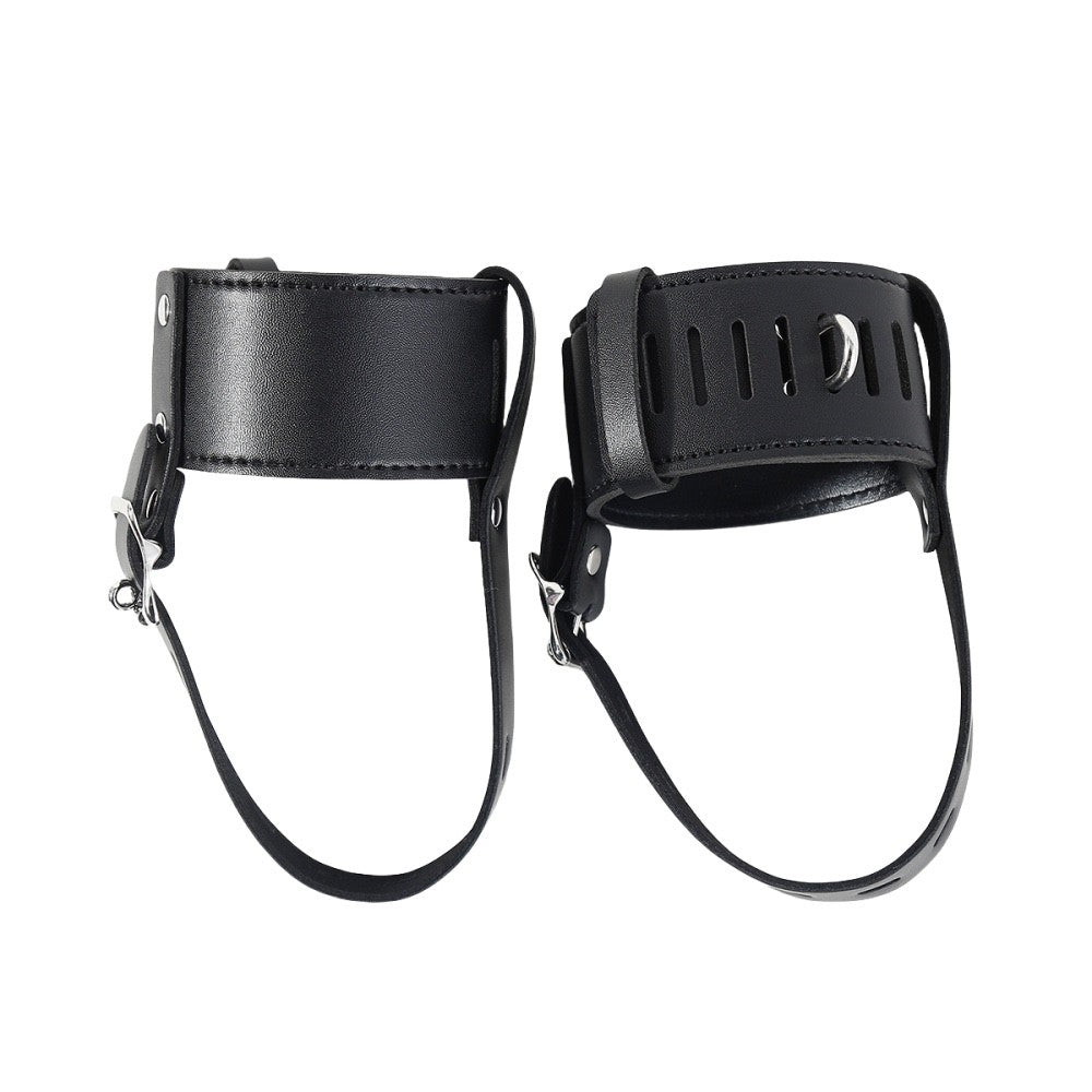 Faux Leather Locking Heel Cuffs