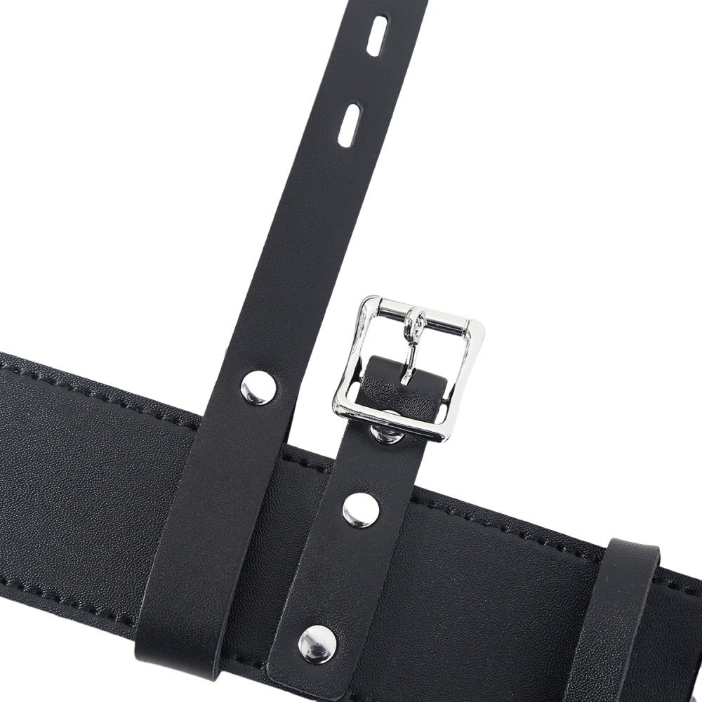 Faux Leather Locking Heel Cuffs