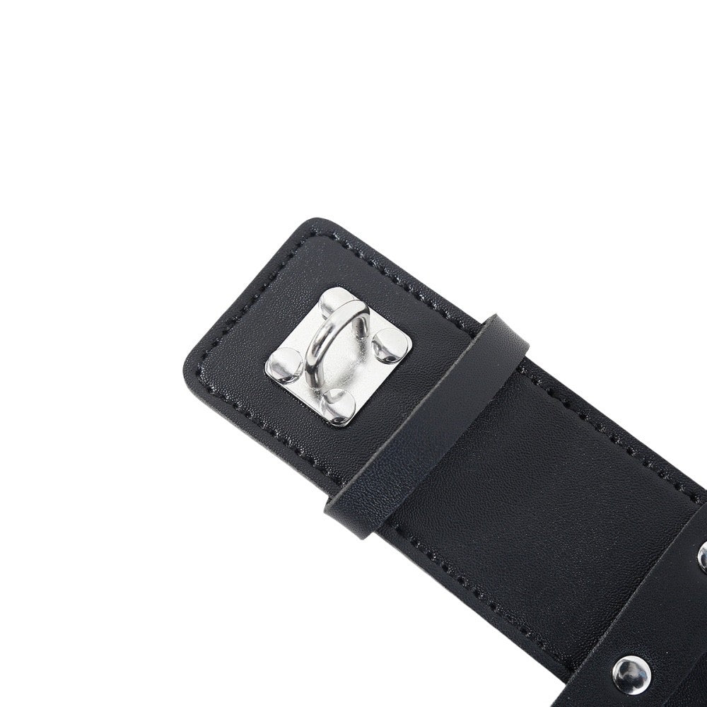 Faux Leather Locking Heel Cuffs