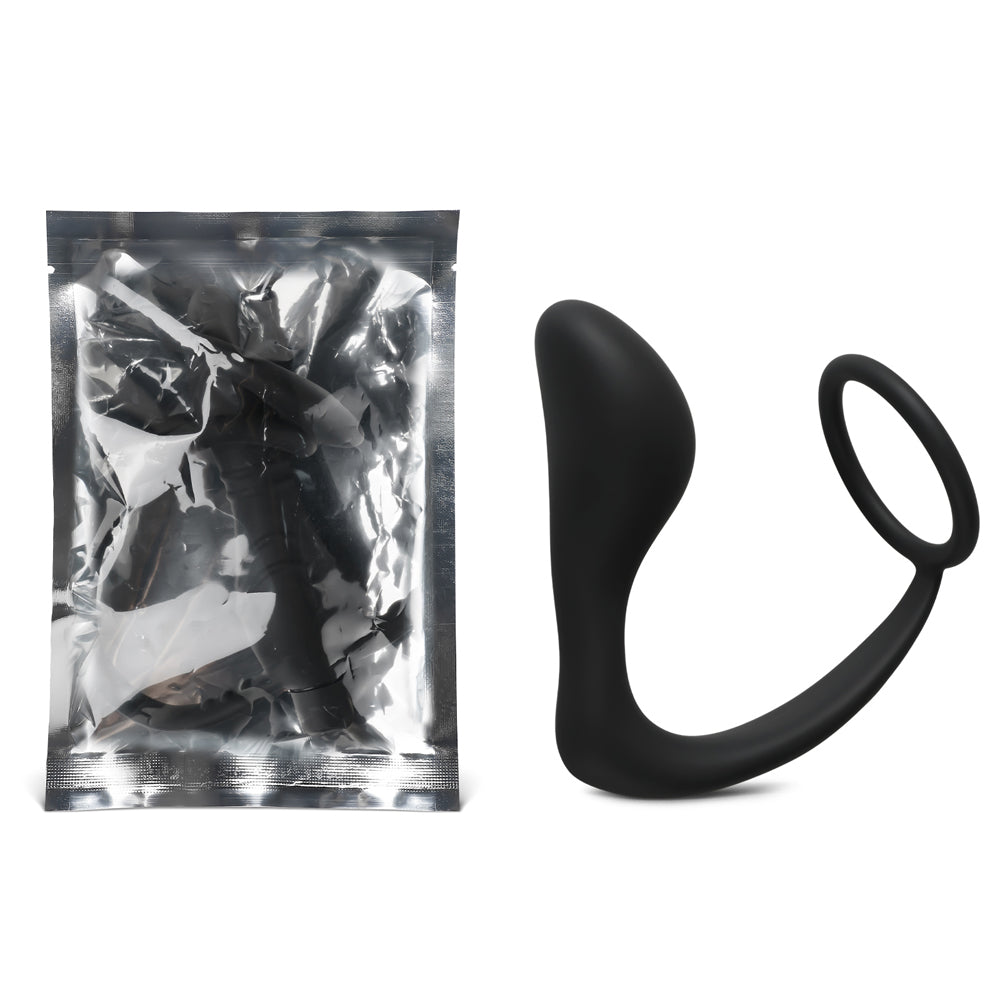 Silicone Cock Ring with Bulbous Prostate Massager
