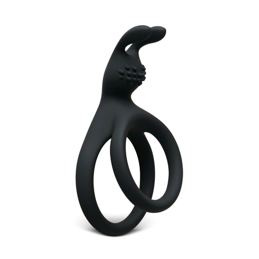 Silicone Rabbit Dual Penis Ring  with Clitoral Stimulator