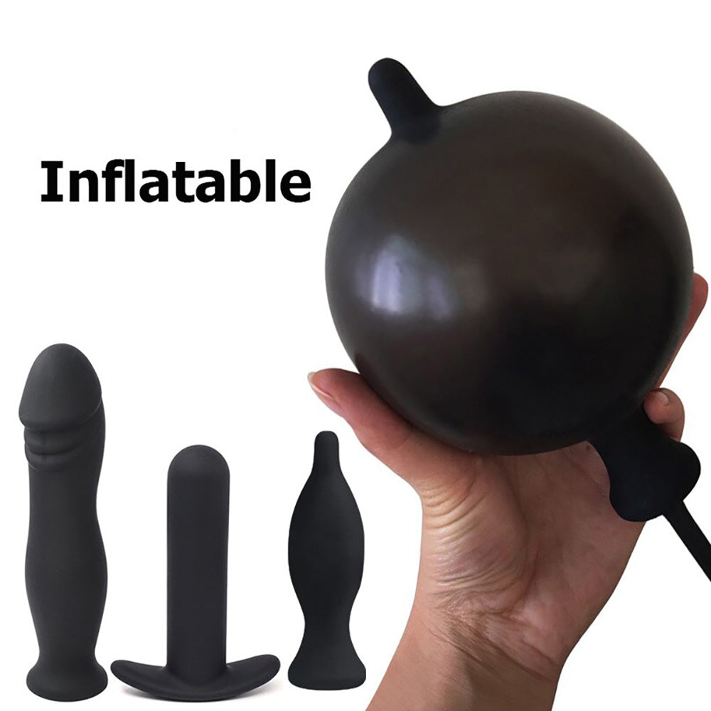 Inflatable Butt Plug with Pump Set (3 Pack)