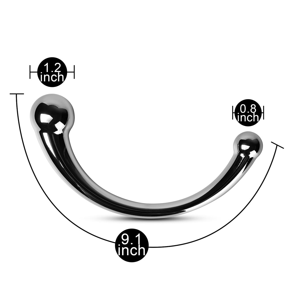 Wand Double Ended Metal Dildo, 7.8 inch