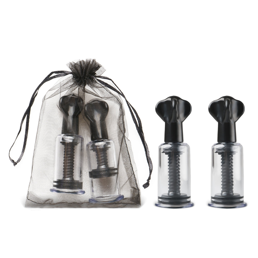 Twist Clit & Nipple Suckers Black (multiple sizes/sets)