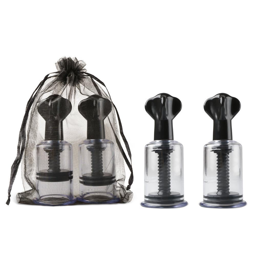 Twist Clit & Nipple Suckers Black (multiple sizes/sets)