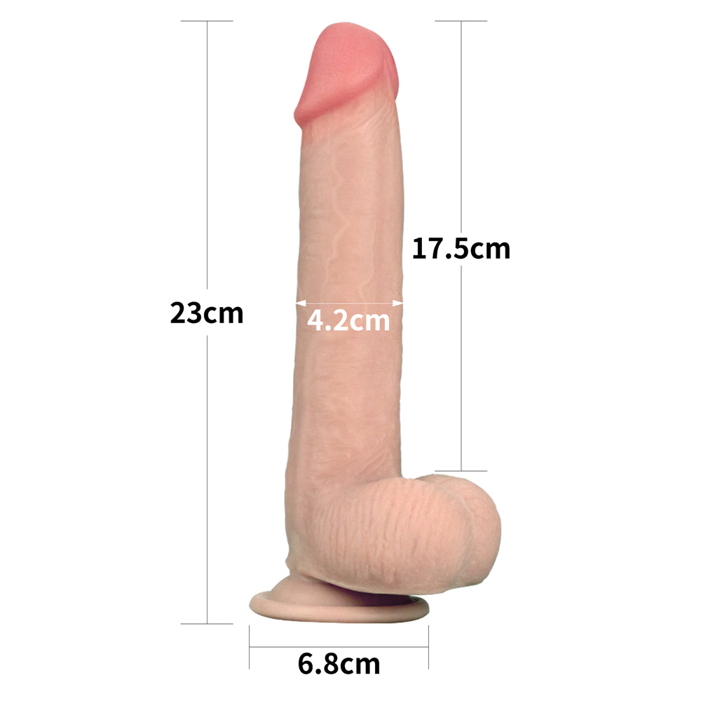 Lovetoy Sliding Skin Dual Layer Dildo 9 inch