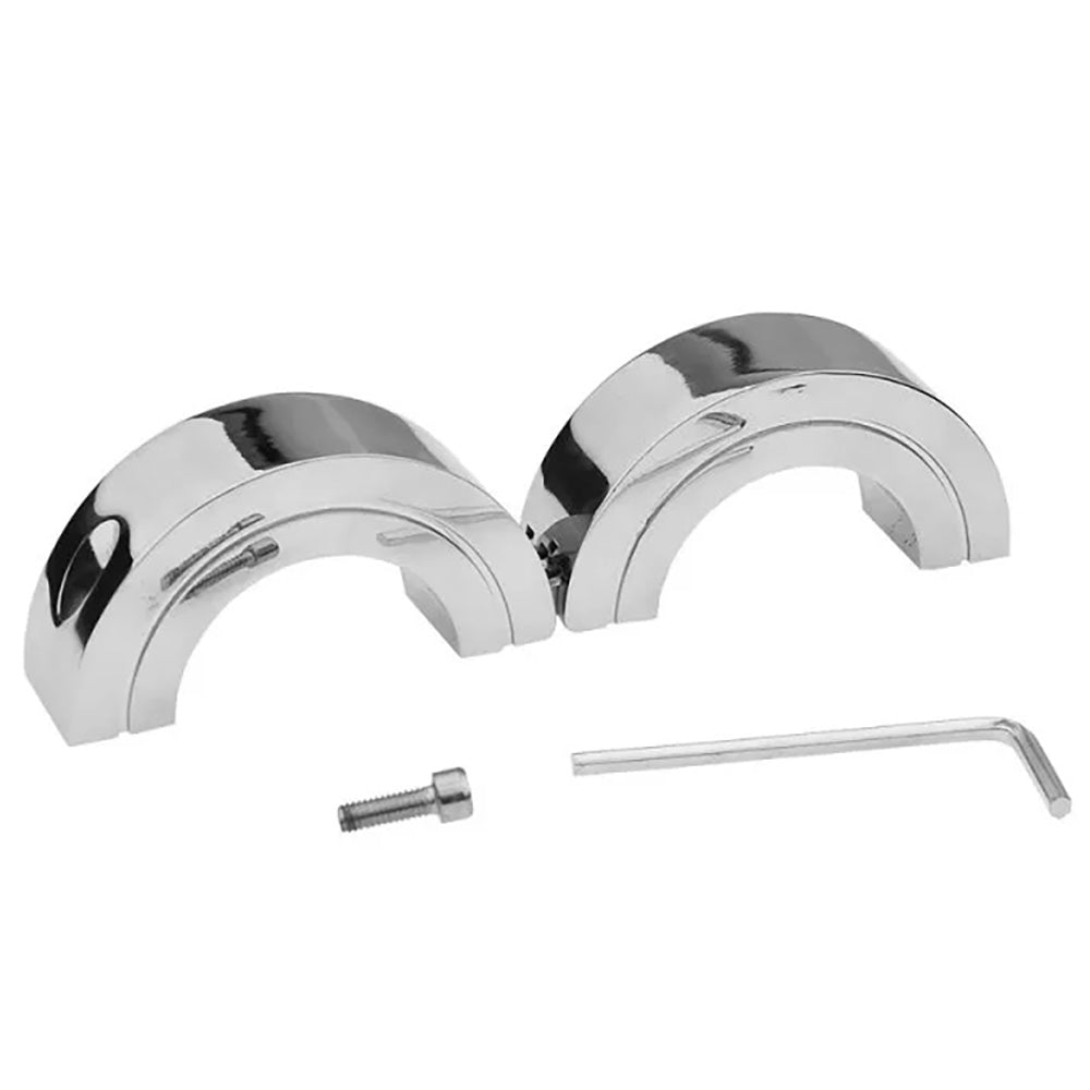 Stainless Steel Locking Hinged Balls / Penis Ring