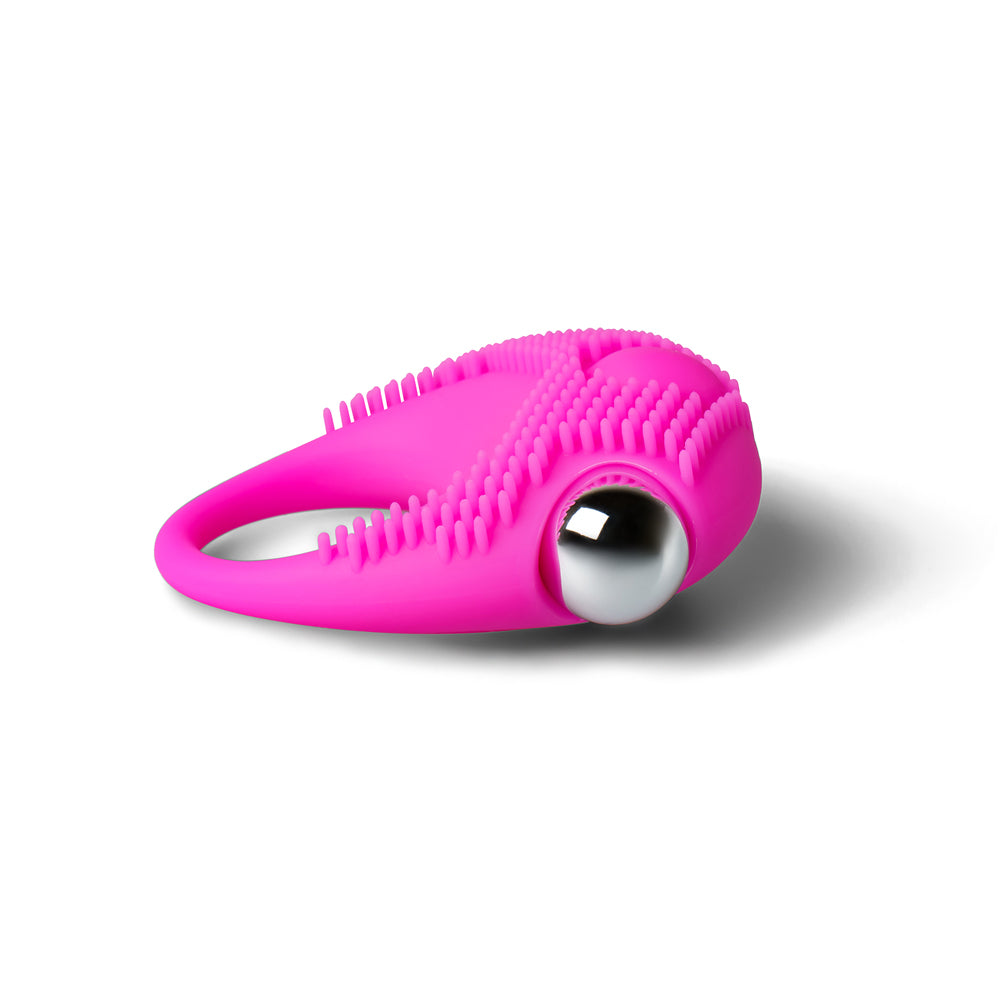 Silicone Vibrating Cock Ring with Clitoral Stimulator