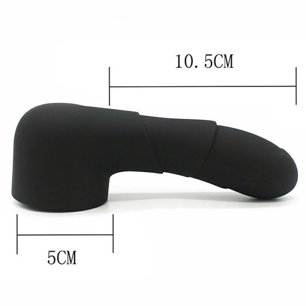 Silicone Curved Ripple Dildo Wand Attachment