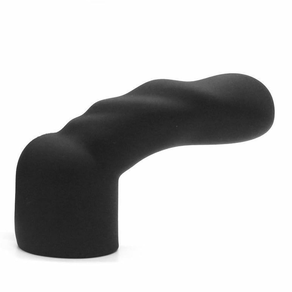 Silicone Bulbous Curved Ripple Dildo Wand Attachment