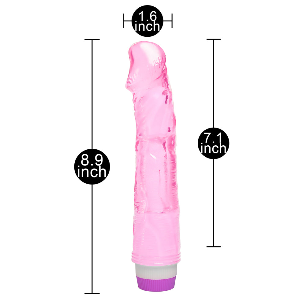 Flexible Multi-Speed Realistic Vibrating Dildo 8.9 inch