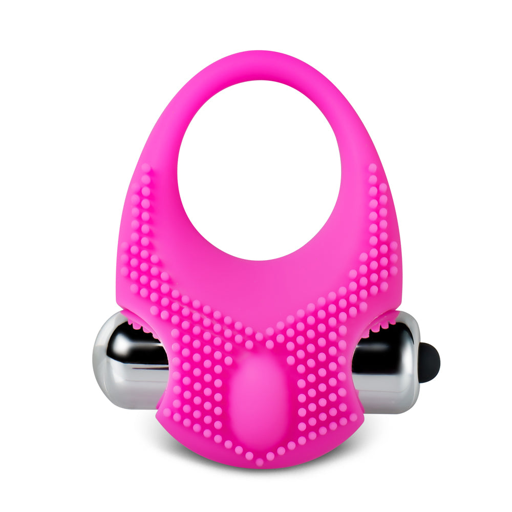 Silicone Vibrating Cock Ring with Clitoral Stimulator