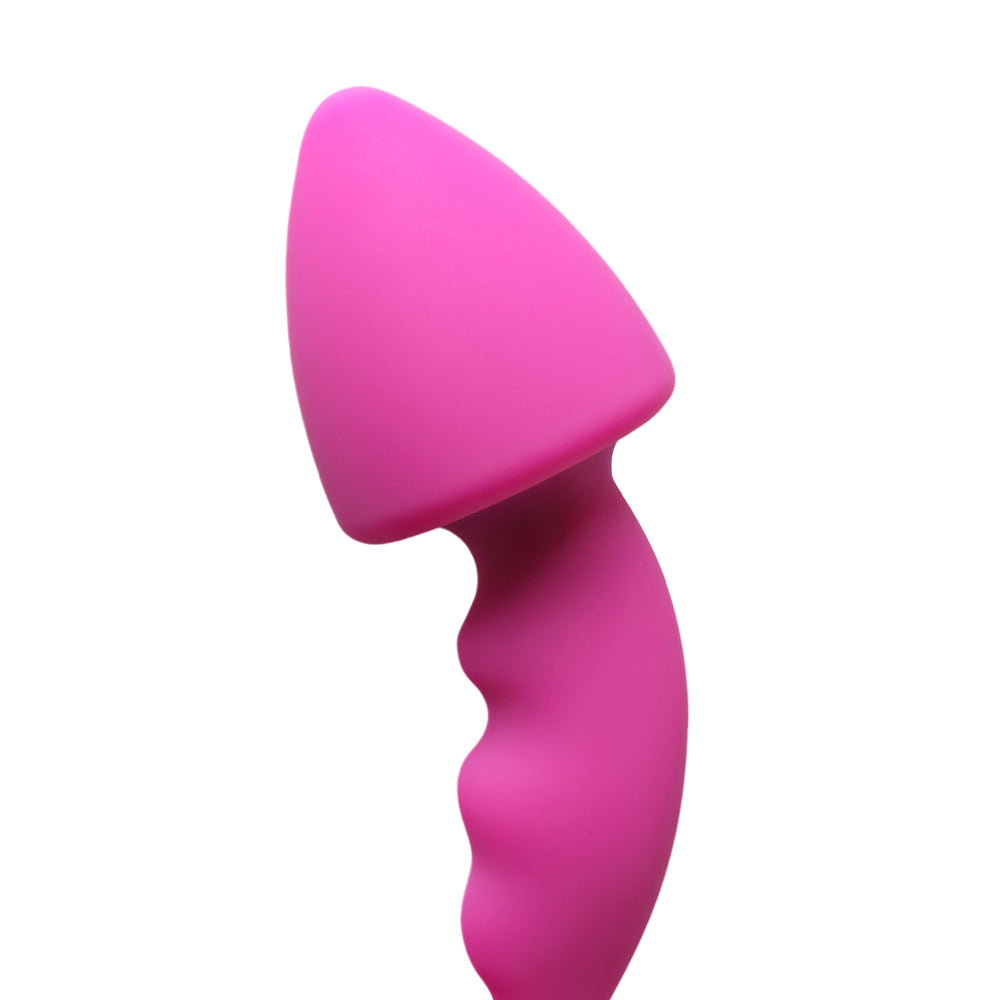 Silicone Curved Penis Butt Plug with Ring Pull 3.5 inch