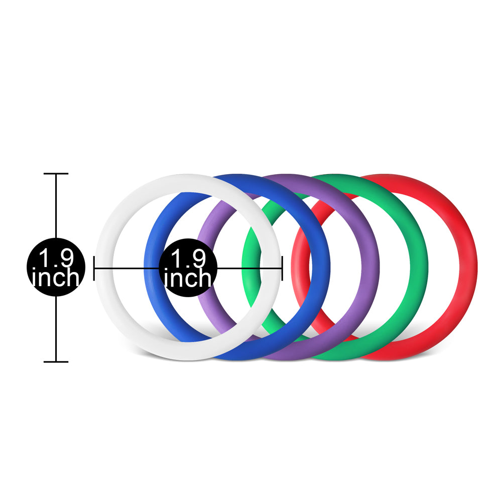 Silicone Donut Penis Rings Multipack (5 Count)