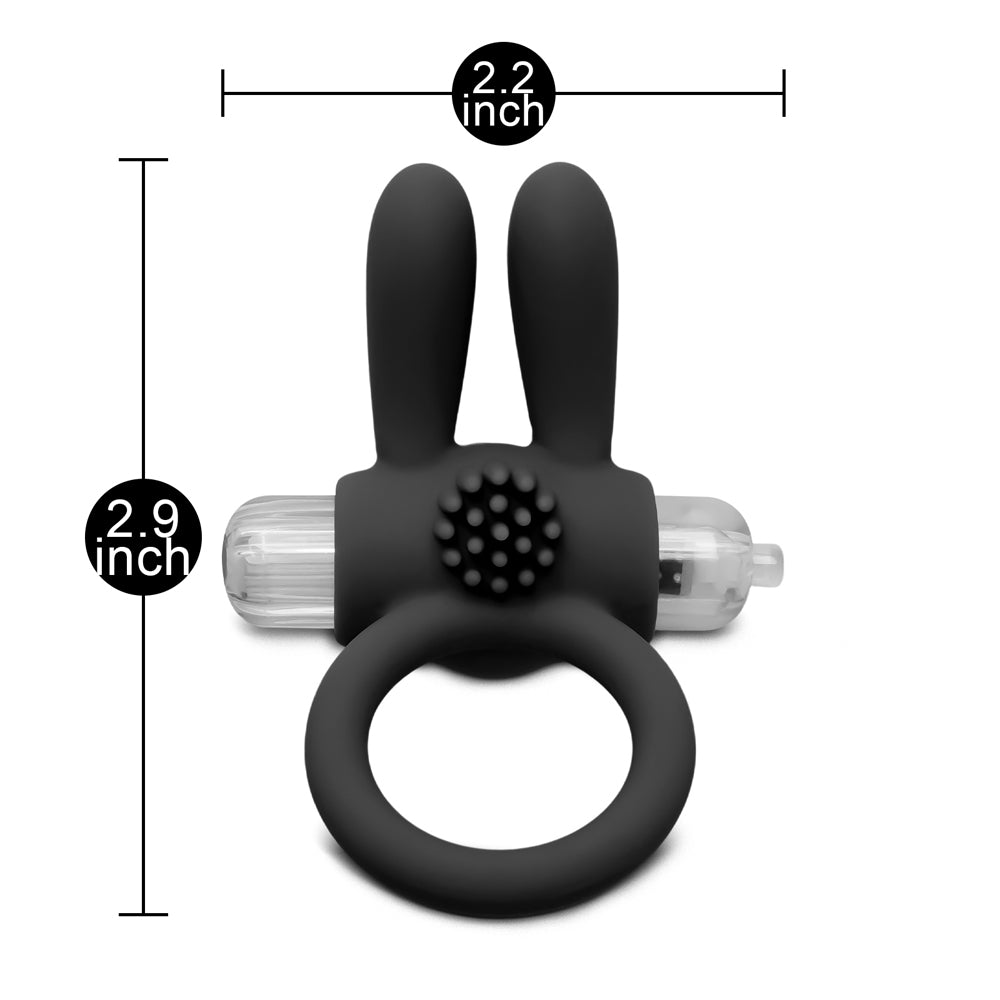 Silicone Rabbit Ears Vibrating Penis Ring