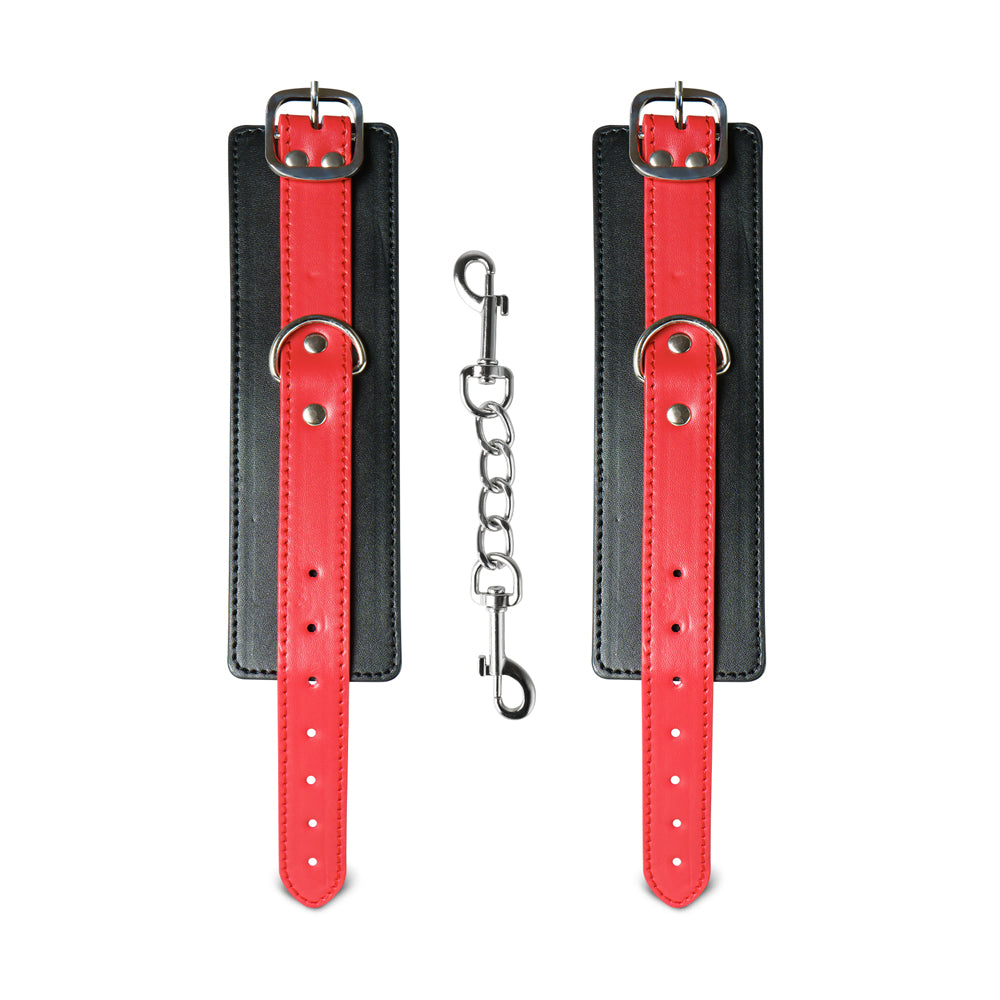 Soft Faux Leather 2 Tone Handcuffs with D-Ring