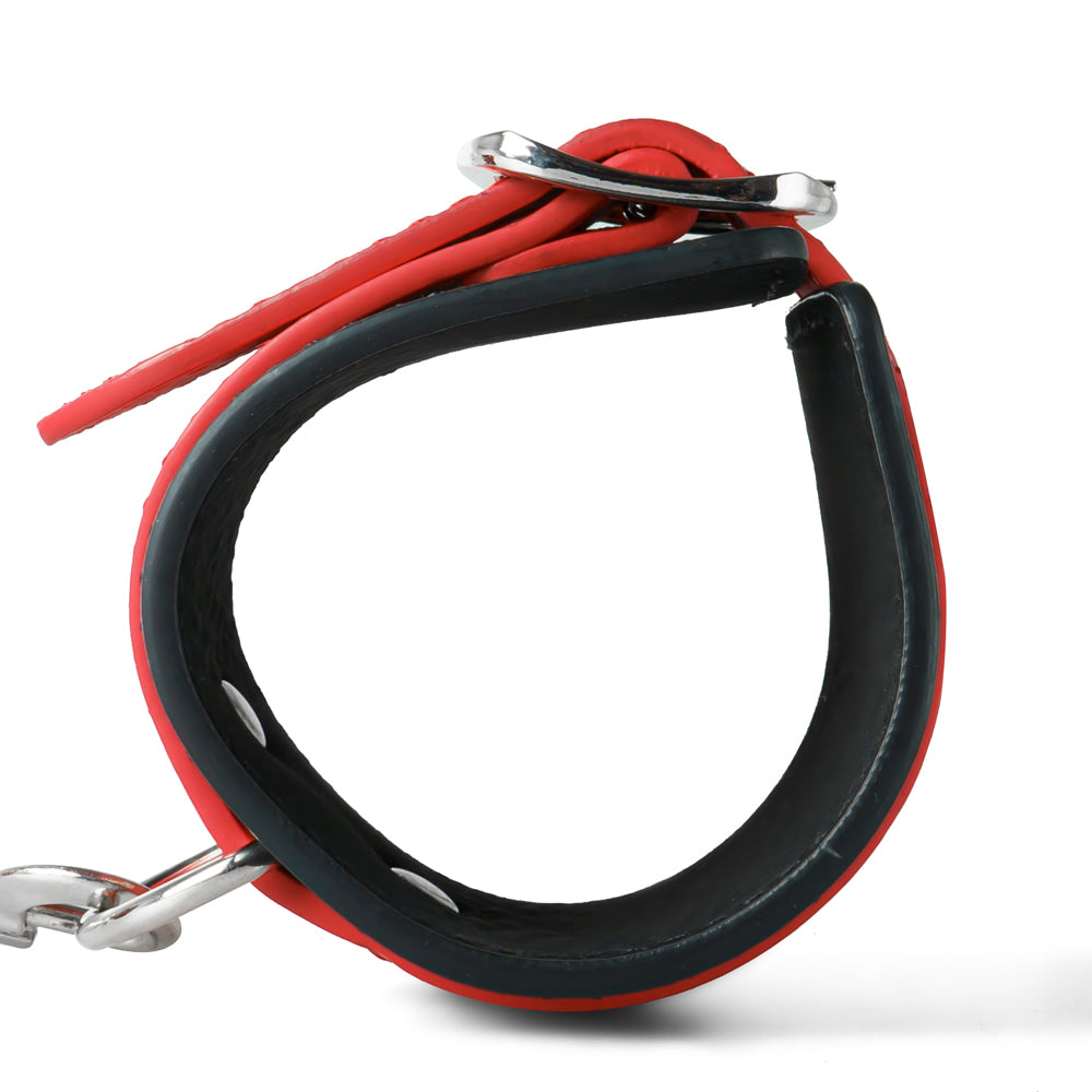 Soft Faux Leather 2 Tone Handcuffs with D-Ring