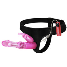 Load image into Gallery viewer, Rotating Rabbit Vibrator Strap-On Harness with Remote Control, Multi-Speed, 7 inch