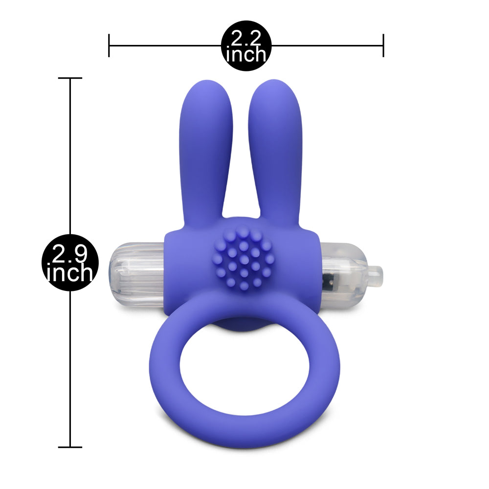 Silicone Rabbit Ears Vibrating Penis Ring