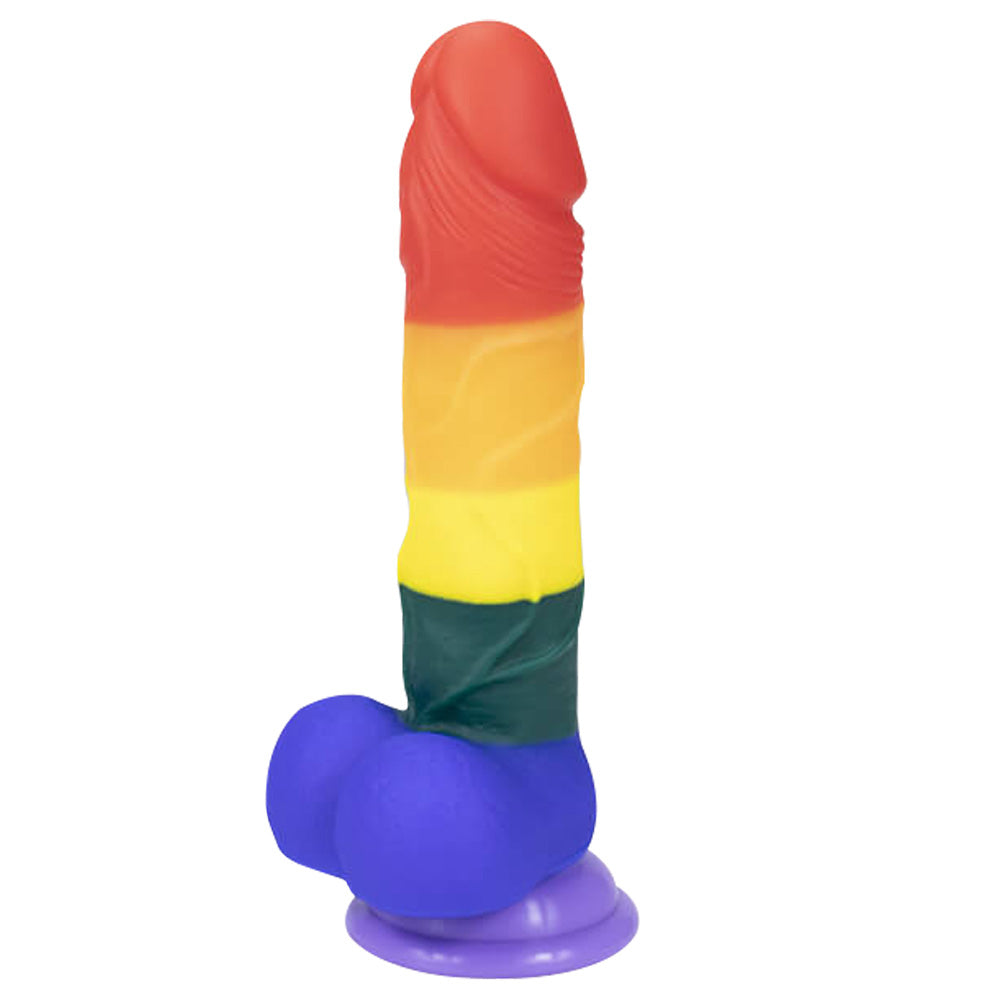 Rainbow II Dildo with Sunction Cup, 8 inch