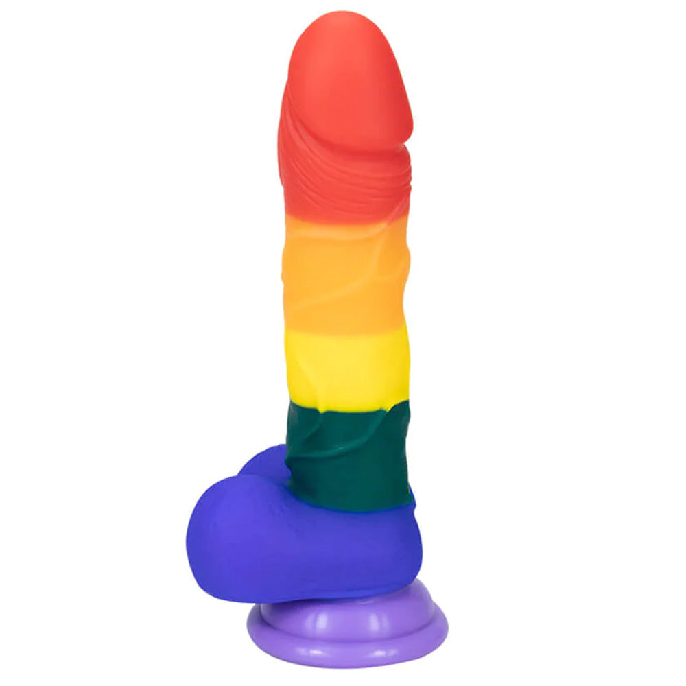 Rainbow II Dildo with Sunction Cup, 8 inch