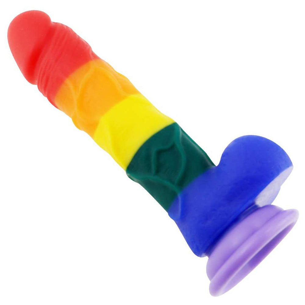 Rainbow II Dildo with Sunction Cup, 8 inch