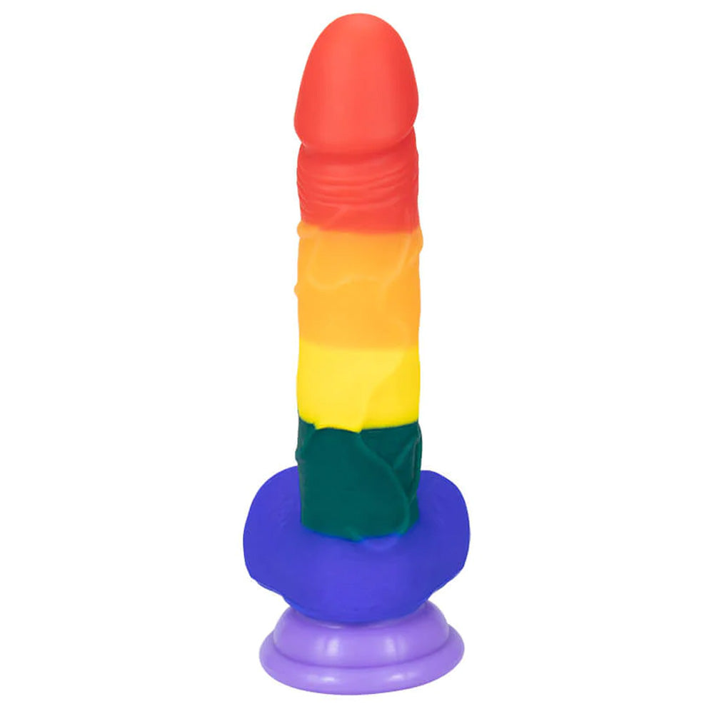 Rainbow II Dildo with Sunction Cup, 8 inch