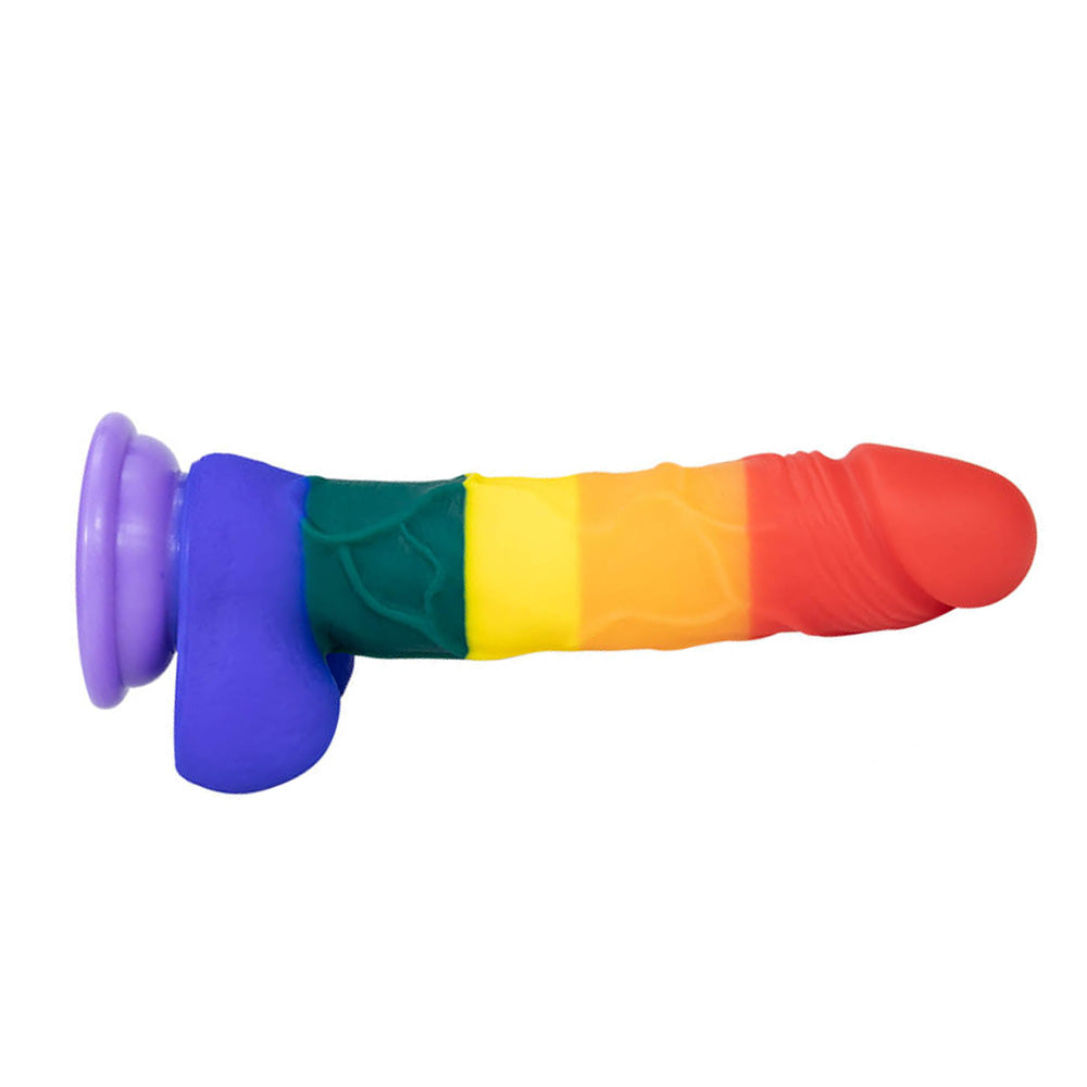 Rainbow II Dildo with Sunction Cup, 8 inch