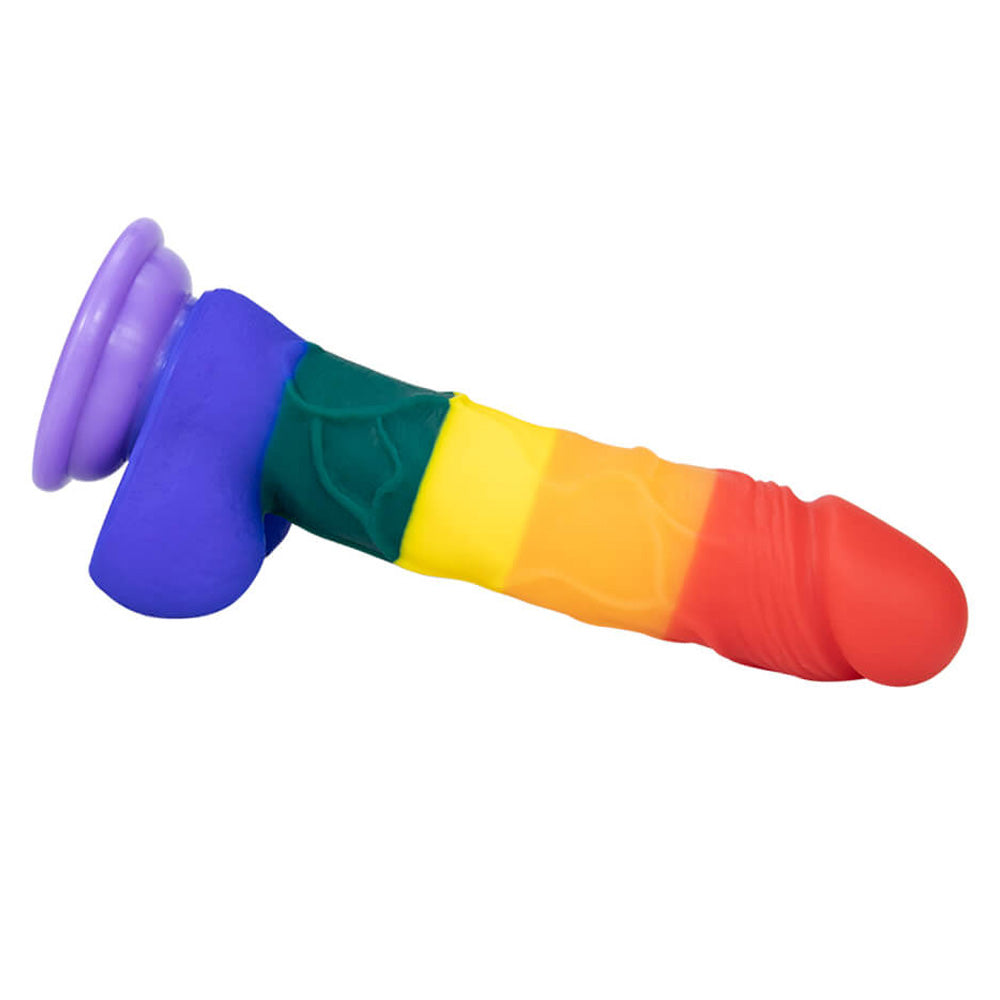 Rainbow II Dildo with Sunction Cup, 8 inch