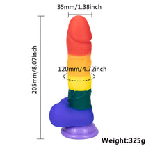 Load image into Gallery viewer, Rainbow II Dildo with Sunction Cup, 8 inch
