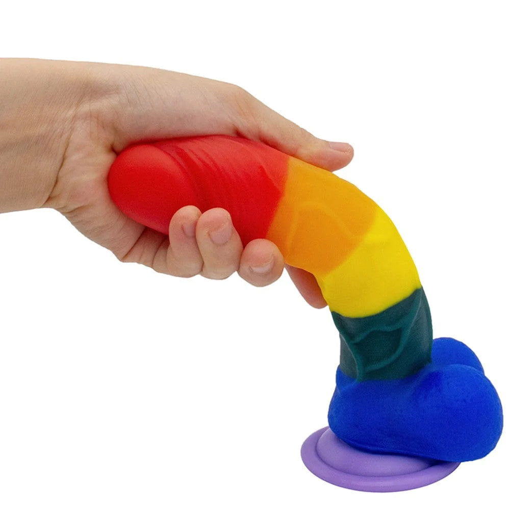 Rainbow II Dildo with Sunction Cup, 8 inch