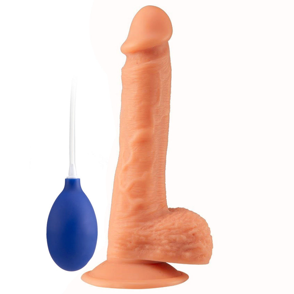 8 inch Realistic Squirting Suction Cup Dildo