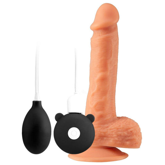 8 inch Rechargeable Remote Control Vibrating Squirting Suction Cup Dildo