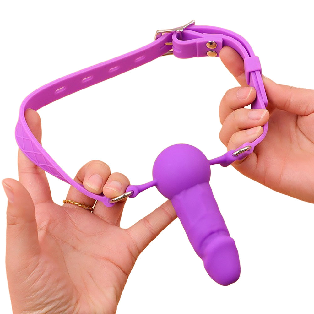 Silicone Mouth Gag with 2.5 inch Dildo