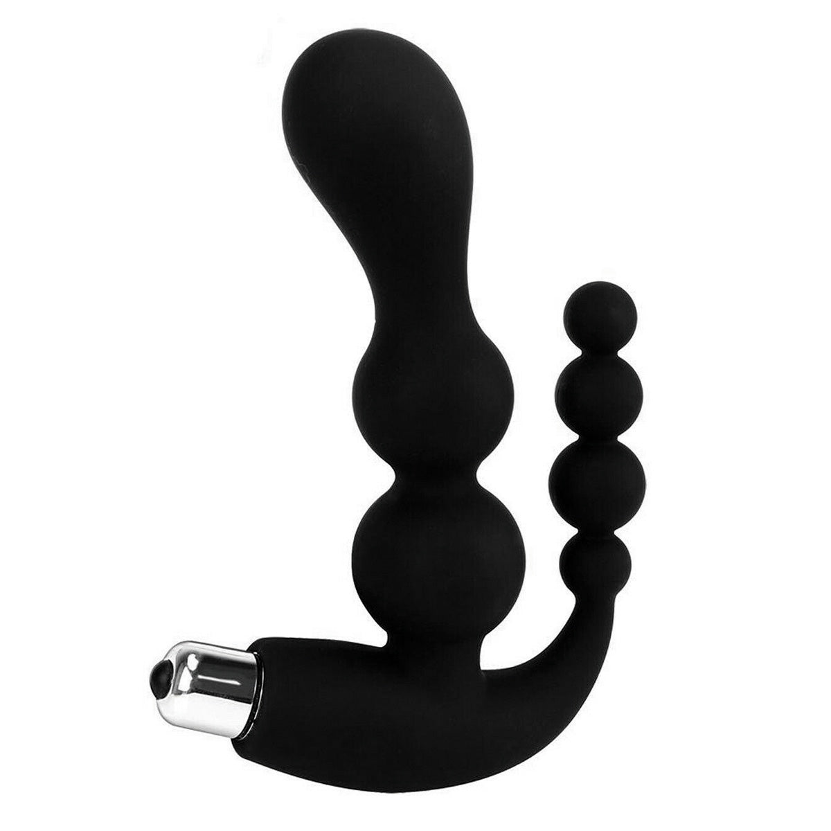 Silicone Multi-Speed G-Spot and Clitoral Bullet Vibrator with Anal Beads
