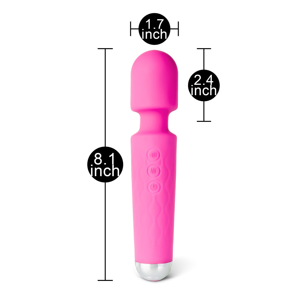Rechargeable Silicone Mini Massage Wand Vibrator 20 Function