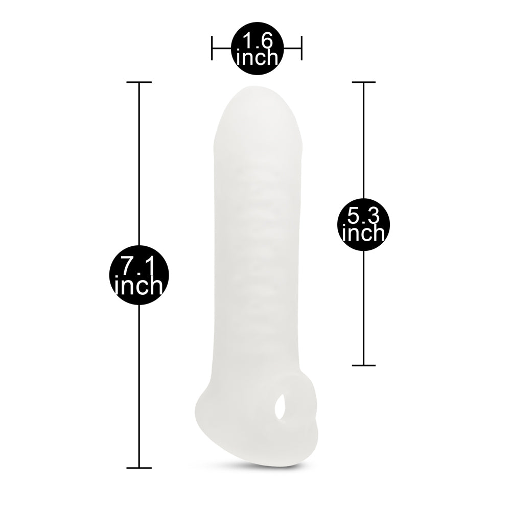 Girthy Penis Sleeve with Ball Loop, 7.1 inch