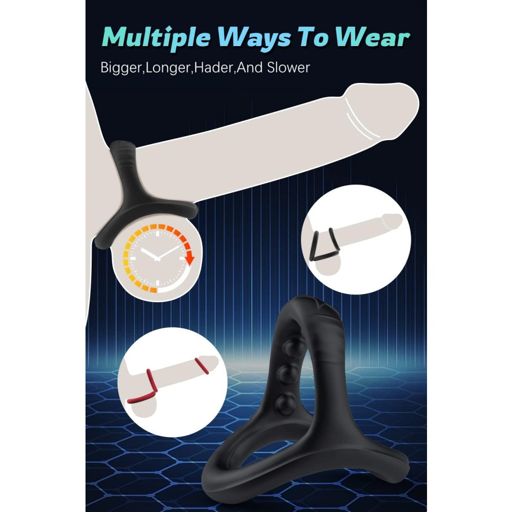 Silicone Cock and Ball Ring & Donut Cock Ring Kit (7 Piece)