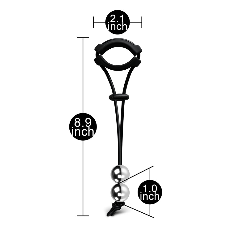 5 oz | 1 inch 2 Metal Ball Penis Weight Hanger with Quick Release