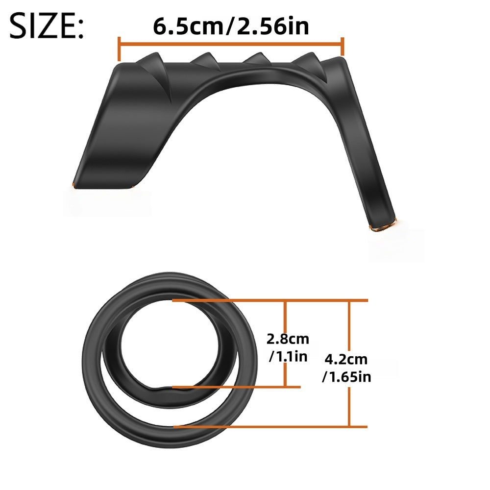 Silicone Ribbed Penis Enhancer Sleeve, 3 inch
