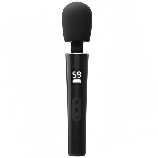 LED Display Rechargeable Massage Wand Vibrator, 9 Function
