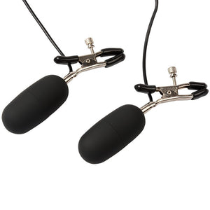 Adjustable Nipple Clamps with Vibrating Bullet & Two-Dial Remote Control