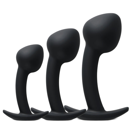 Curved Silicone Butt Plug Set (3 Piece)