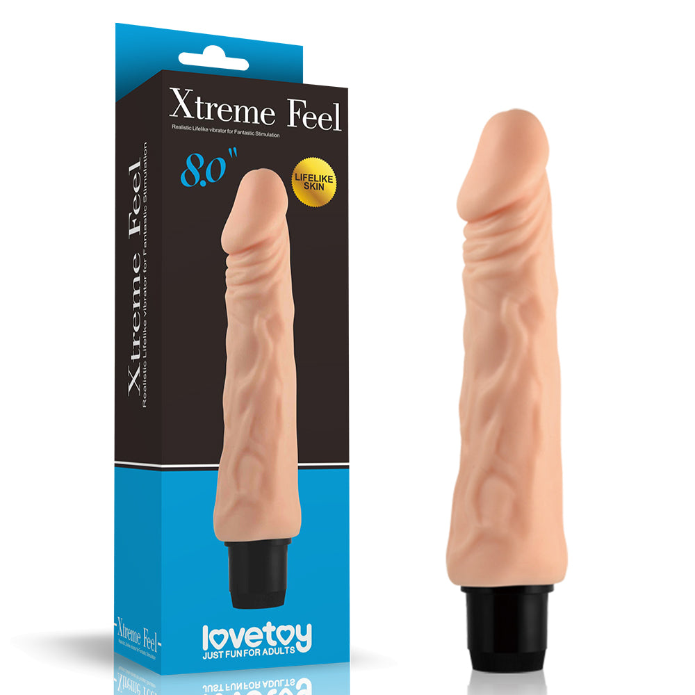 Lovetoy Xtreme Feel I Cyberskin Dildo Vibrator 8 inch