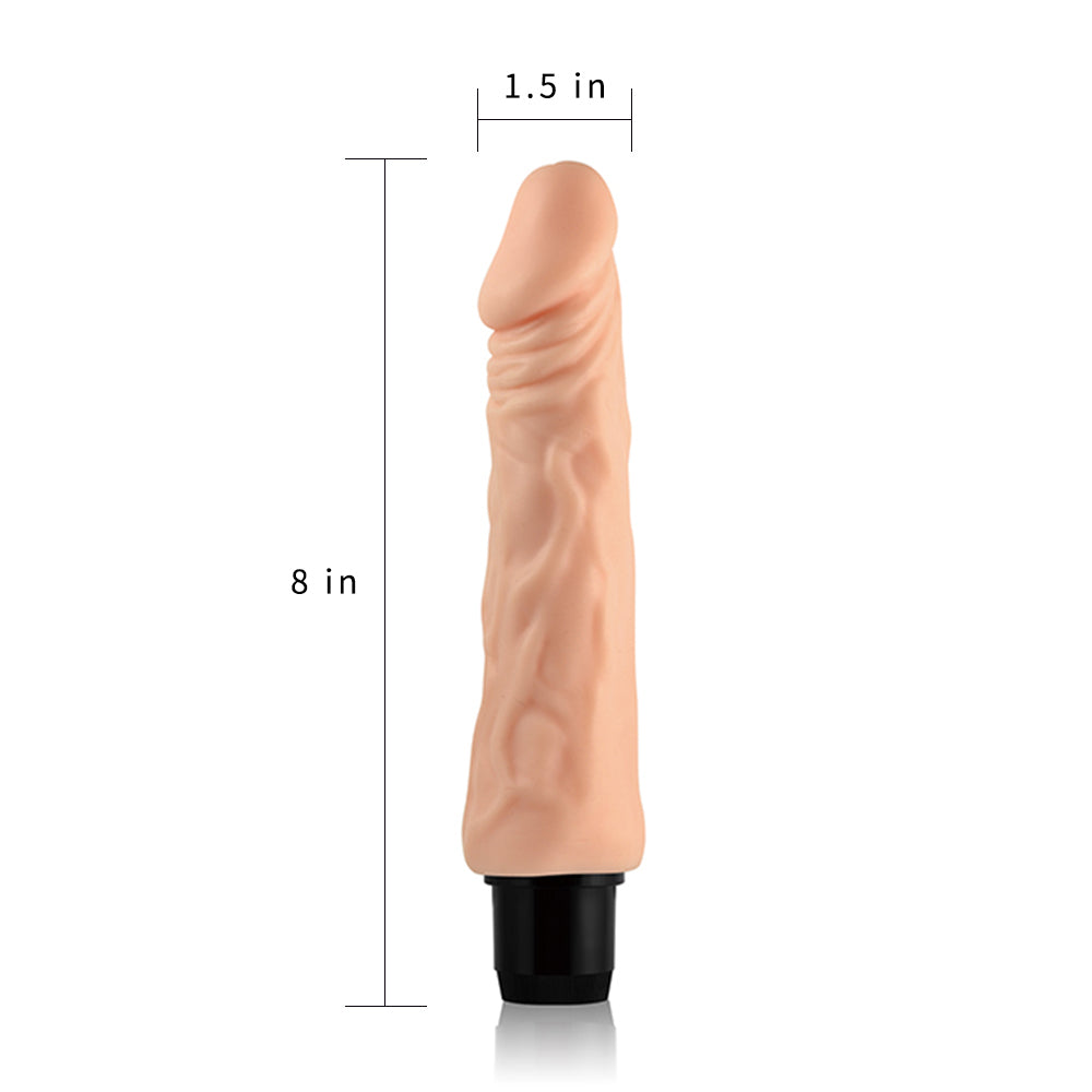 Lovetoy Xtreme Feel I Cyberskin Dildo Vibrator 8 inch