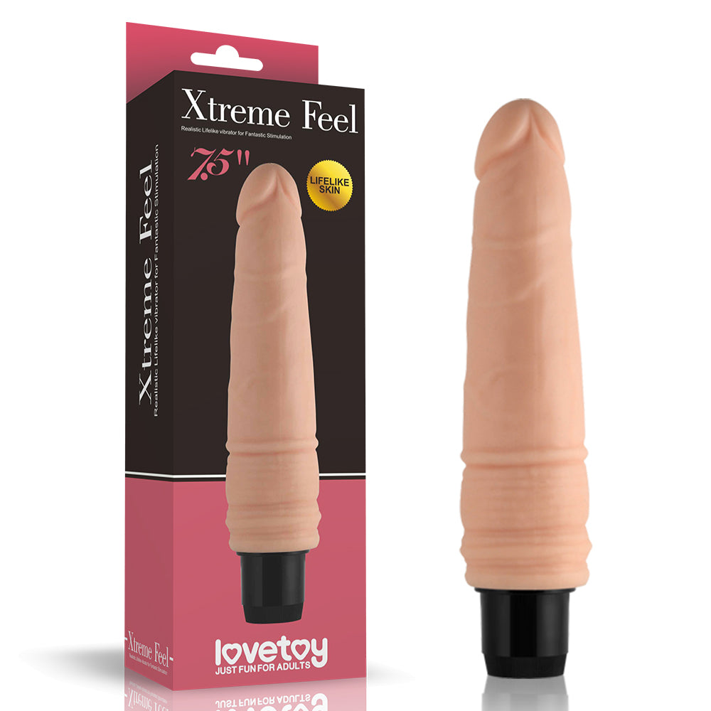 Lovetoy Xtreme Feel III Cyberskin Dildo Vibrator 7.5 inch