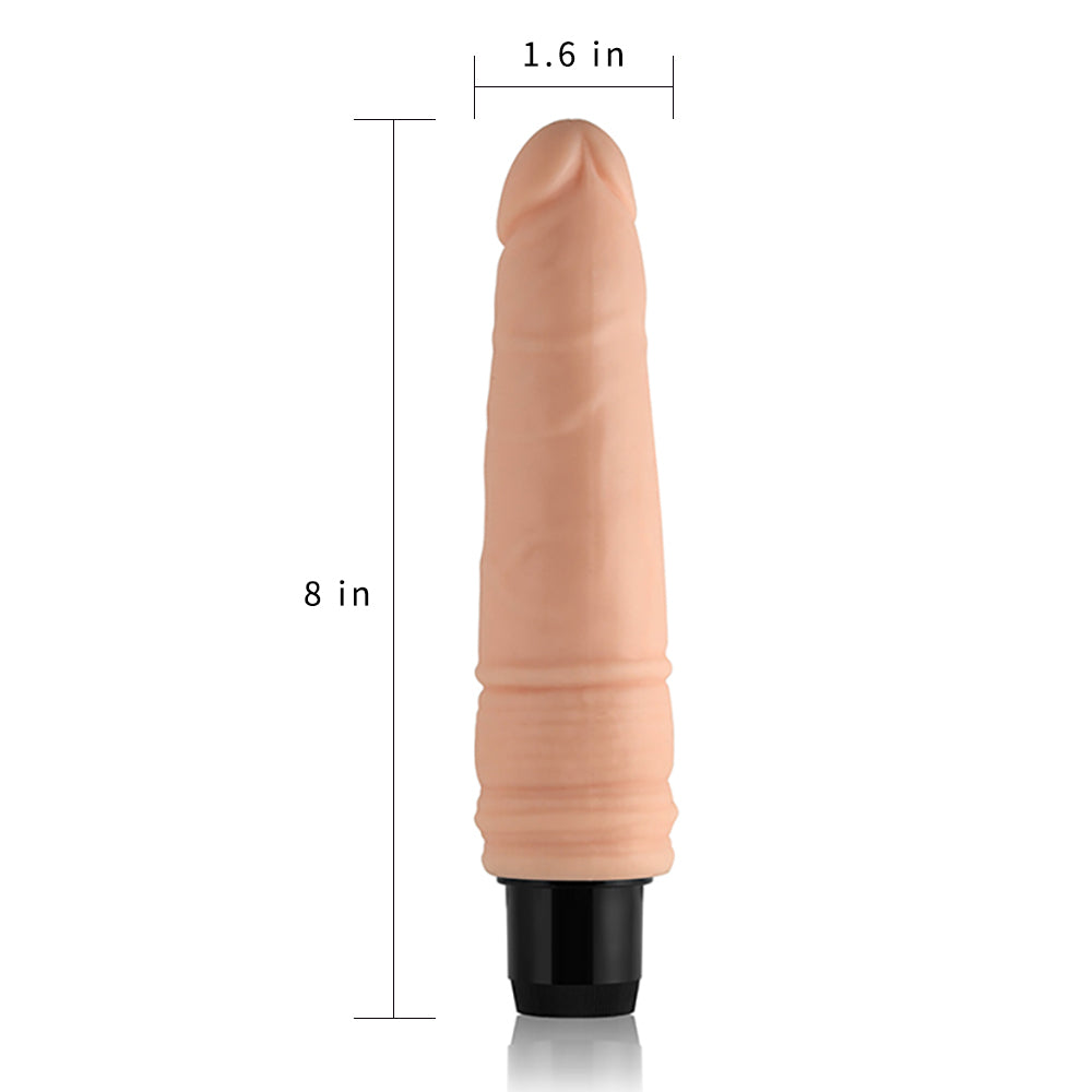 Lovetoy Xtreme Feel III Cyberskin Dildo Vibrator 7.5 inch